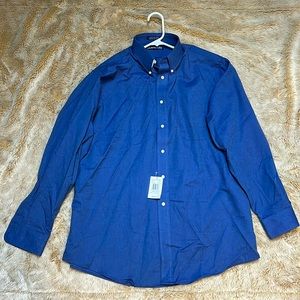 NWT 59th Street Brownstone men’s wrinkle free Oxford  dress shirt